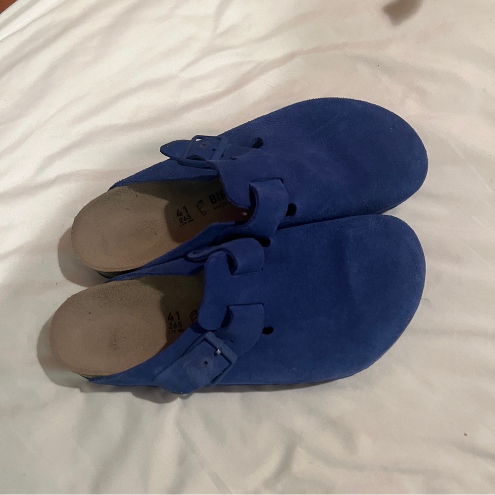 Birkenstock Cobalt Blue Boston Clogs - 41 - Like New
